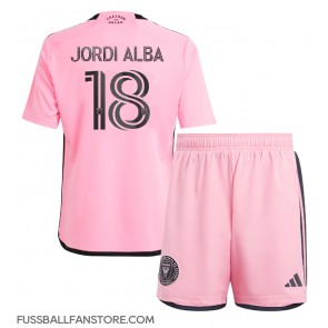 Inter Miami Jordi Alba #18 Replik Heimtrikot Kinder 2024-25 Kurzarm (+ Kurze Hosen)